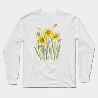 Yellow Daffodils Long Sleeve T-Shirt